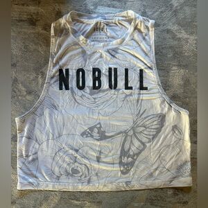 NOBULL Women's Small White Floral Muscle Tee